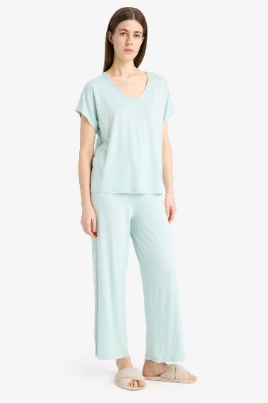 Ensemble Pyjama en viscose à manches courtes et pantalon de Fall in Love