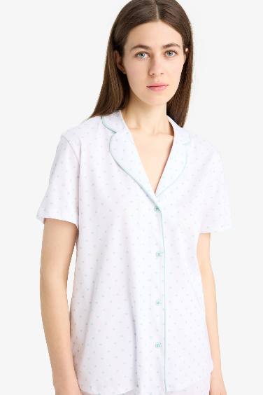 Regular Fit Pijama Takımı Kısa Kollu Üst Beli Lastikli Uzun Alt-Fall in Love