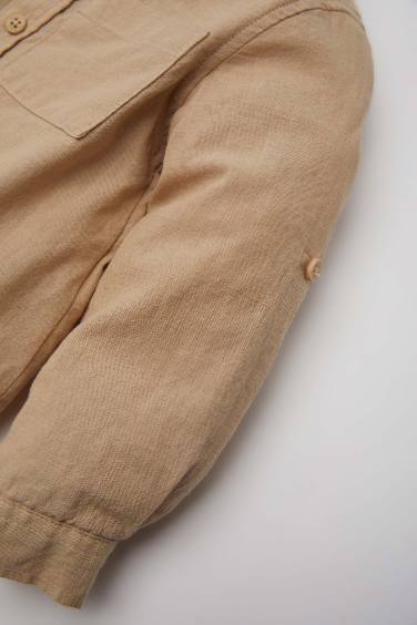 قميص كم طويل بيبي اولادي قصة عادية