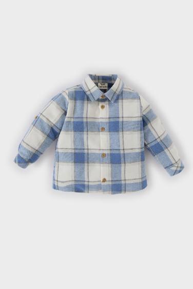 Baby Boy Plaid Flannel Long Sleeve Shirt