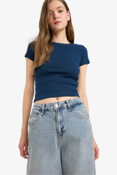 Fitted Rib Short Sleeve T-Shirt