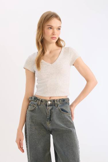 Slim Fit Camisole Short Sleeve T-Shirt