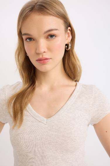 Slim Fit Camisole Short Sleeve T-Shirt