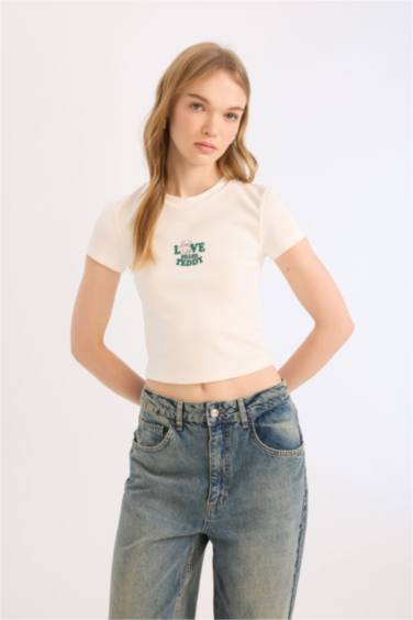 Coool футболка Fitted из рибаны с вышивкой и короткими рукавами