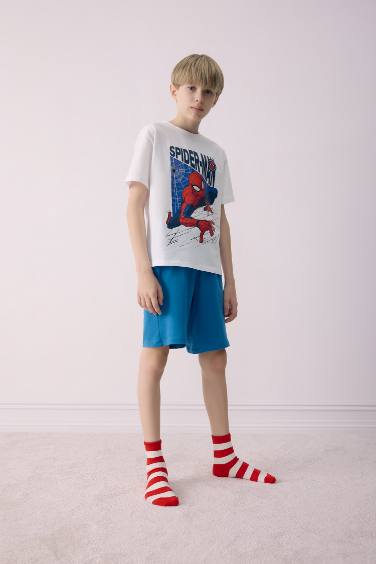 Boy Marvel Spiderman Top Shorts 2 Piece Pajama Set