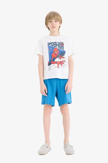 Boy Marvel Spiderman Top Shorts 2 Piece Pajama Set