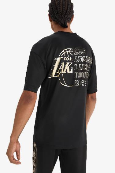 DeFactoFit NBA Los Angeles Lakers Boxy Fit Sports T-Shirt