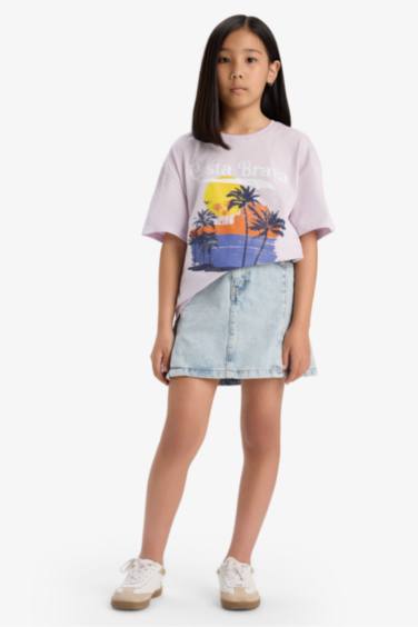 Girl Oversize Fit Crew Neck T-Shirt