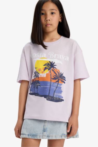 Girl Oversize Fit Crew Neck T-Shirt