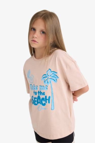 تيشيرت نص ردن بناتي قصة مريحة