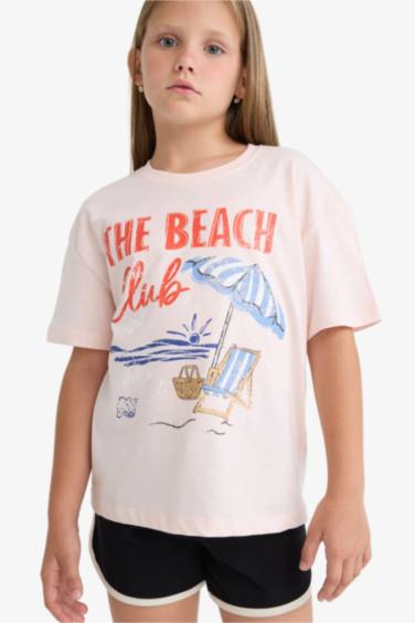 تيشيرت نص ردن بناتي قصة مريحة