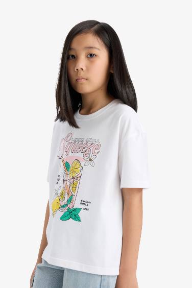 Қыздарға дөңгелек жаға қысқа жеңді Қысқа жеңді футболка