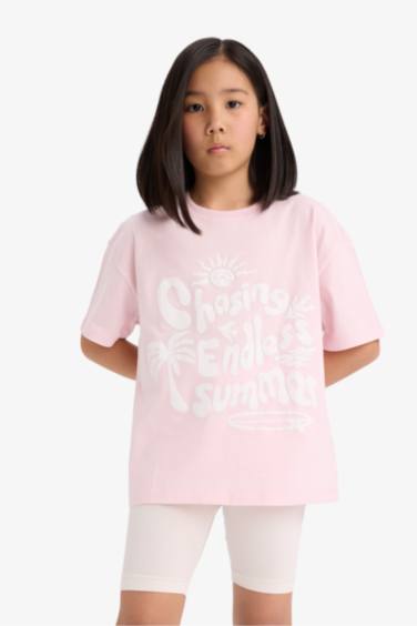 Girl Oversize Fit Crew Neck T-Shirt