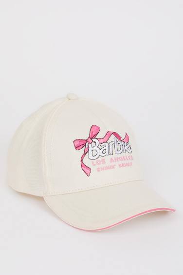 Casquette en coton brodée Barbie pour fille