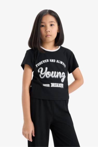 Girl Camisole T-Shirt Wide Leg Trousers 2 Piece Set