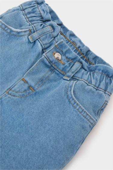 Kız Bebek Duble Paça Jean Pantolon