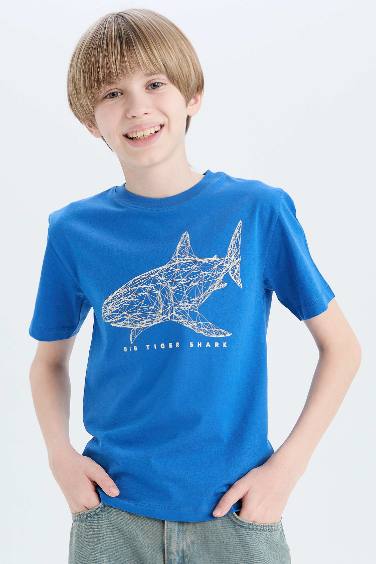 Boy Crew Neck Printed Short Sleeve T-Shirt