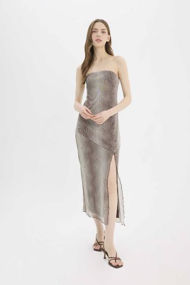 жануар аспа баусыз жеңсіз Қысқа жеңді трикотаж көйлек