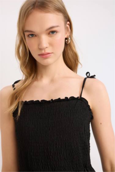 Платье-миди А-силуэта без бретелей, Коллекция Coool