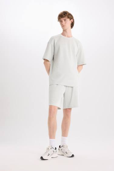 تيشيرت أوفر سايز سامبل برقبة مستديرة