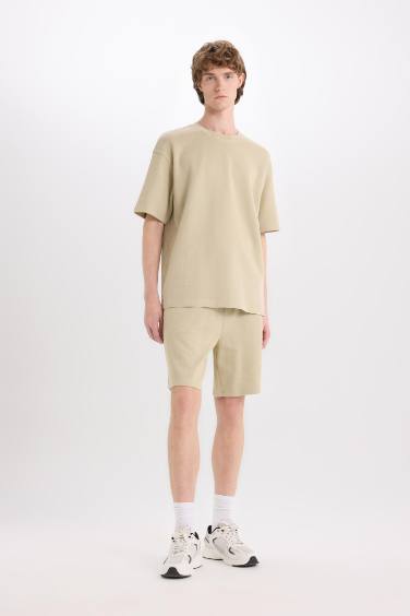 Cotton Boxy Fit Crew Neck Short Sleeve T-Shirt