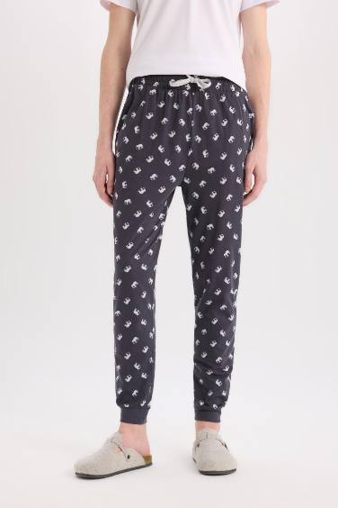 Regular Fit Patterned Pocketed Pajama Pants