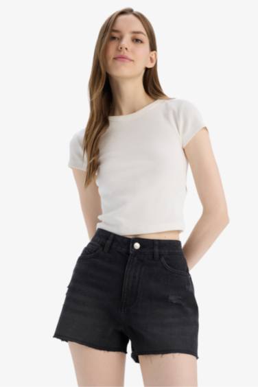 Обычная Посадка Короткие Джинсовые Шорты