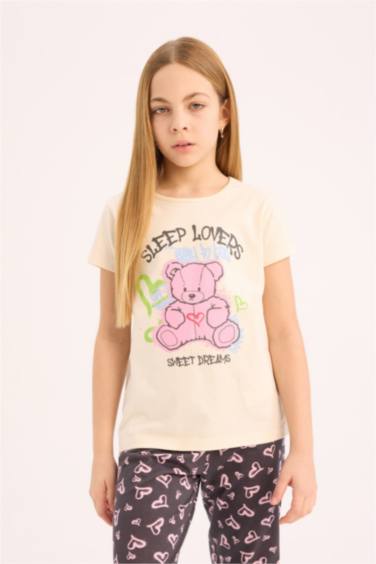 Girl Printed Top Bottom 2 Piece Pajama Set