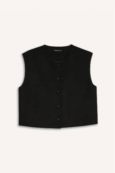 Crew Neck Straight Basic Vest