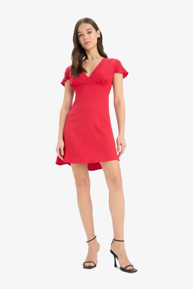 V-Neck Mini Dress