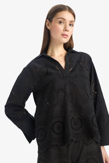 Fall in Love Regular Fit Embroidered Beachwear