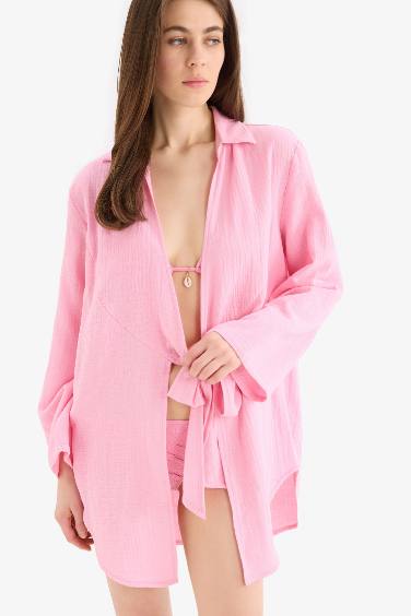 قميص بحر موسلين قصة عادية من Fall in Love