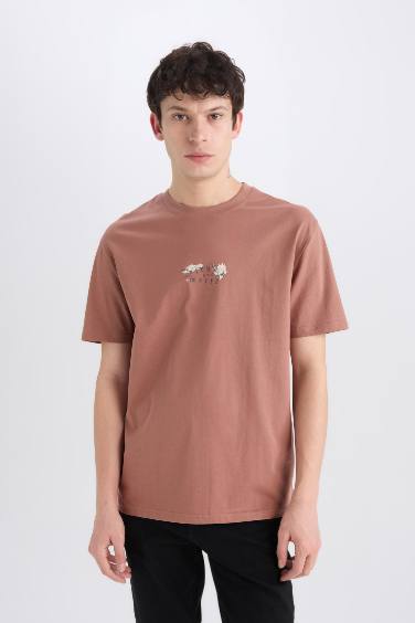 Regular Fit Rick and Morty Licensed Crew Neck Printed Short Sleeve T-Shirt