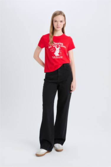 T-shirt imprimé à col rond Coupe régulière