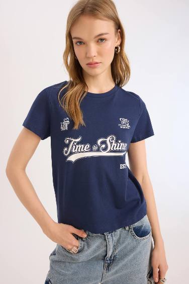 تي شيرت نص ردن قصة عادية بياخة مستديرة