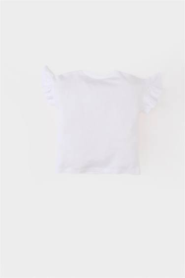 تيشيرت بناتي فلورال نص ردن قصة عادية وياخة مستديرة