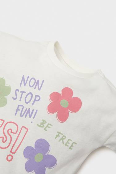 Ensemble de T-shirt imprimé et short fleuri pour bébé fille