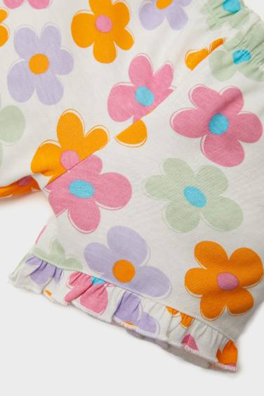 Ensemble de T-shirt imprimé et short fleuri pour bébé fille