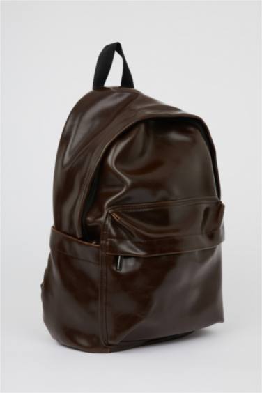 Faux Leather Backpack