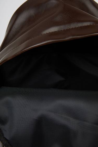 Faux Leather Backpack