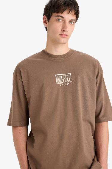 Loose Fit One Piece  Crew Neck Printed Short Sleeve T-Shirt