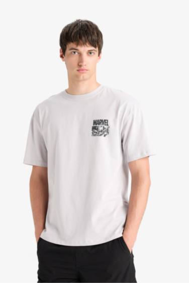 تيشيرت نص ردن اوفر سايز برقبة مستديرة من مارفل