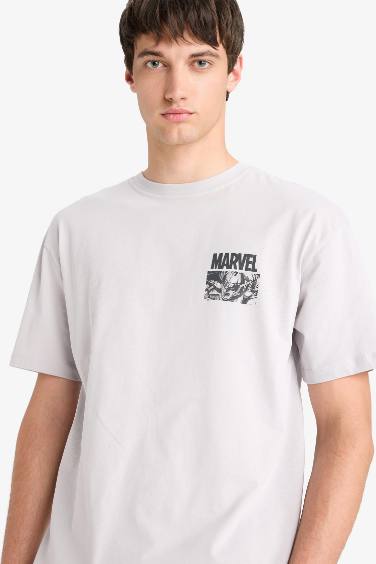 تيشيرت نص ردن اوفر سايز برقبة مستديرة من مارفل
