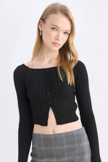 Slim Fit Strapless Knitwear Pullover