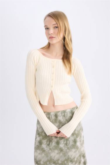 Slim Fit Strapless Knitwear Pullover