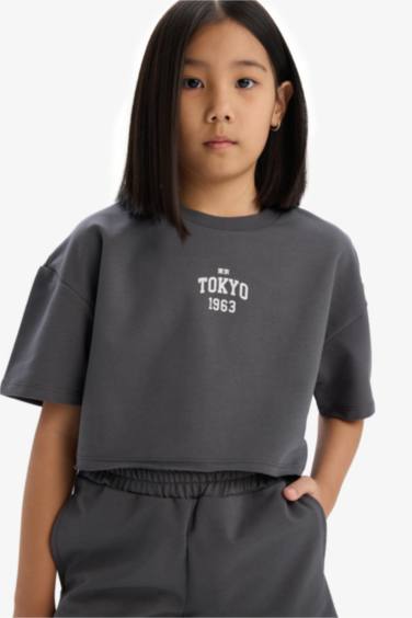 Girl Printed T-Shirt Shorts 2 Piece Set