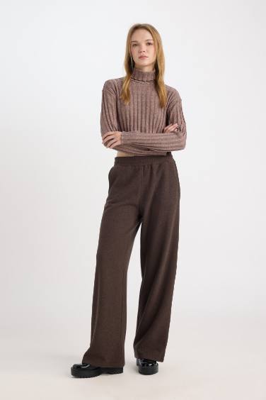 Wide Leg Baggy Fit Pocket Laced Long Sweatpants