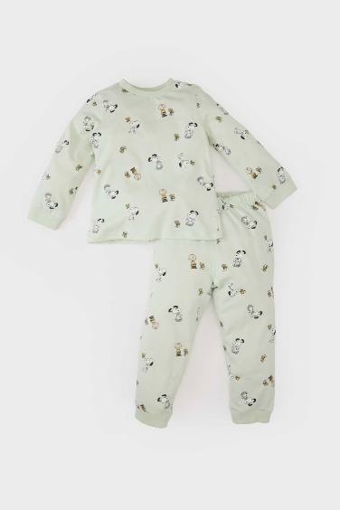 Baby Boy Snoopy Long Sleeve Cotton 2 Piece Pajama Set