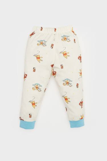 Erkek Bebek Pijama Takımı Disney Winnie The Pooh Penye Uzun Kollu Üst Beli Lastikli Uzun Alt