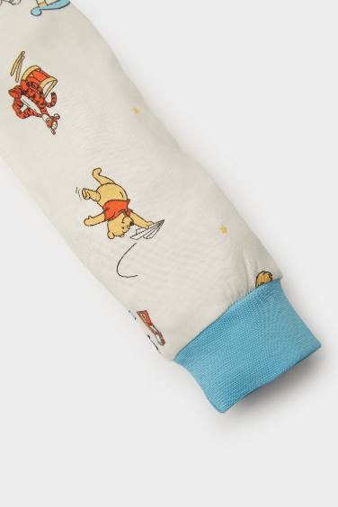 Erkek Bebek Pijama Takımı Disney Winnie The Pooh Penye Uzun Kollu Üst Beli Lastikli Uzun Alt